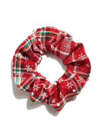 Christmas Snowflake Plaid Large Hair Tie Christmas Hair Rope Elastic