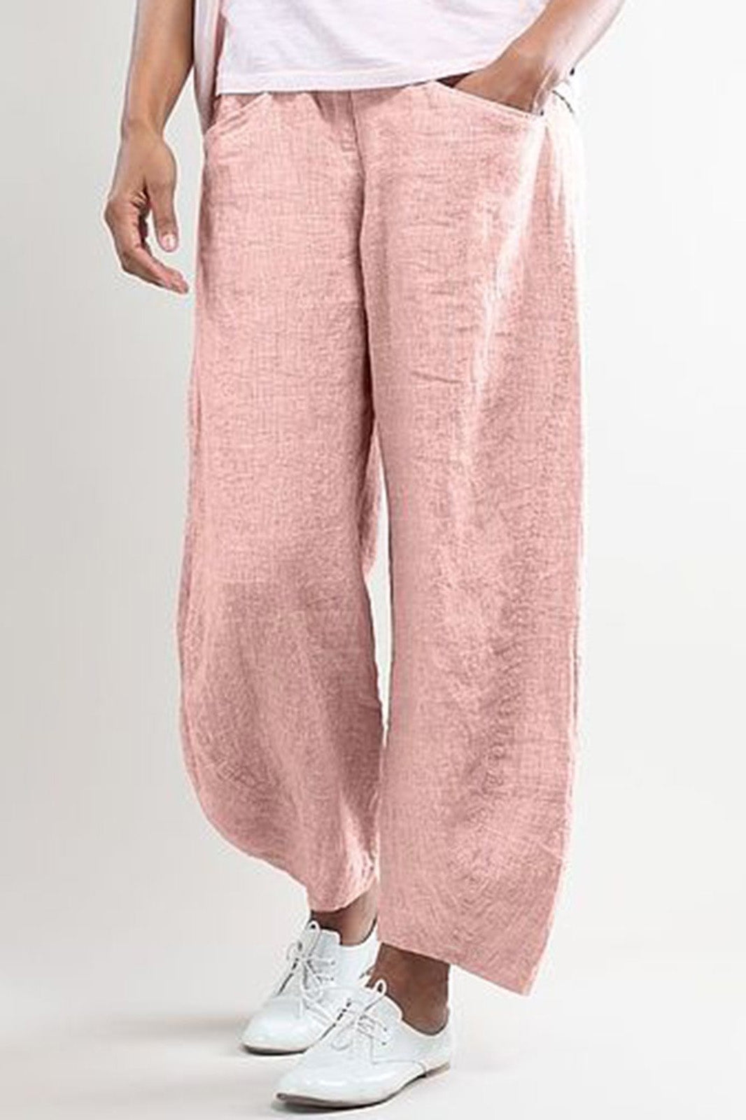 Women's Solid Color with Pockets Summer Loose Pants