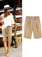 Plain with Pockets Sashes Holiday Loose Shorts (9 Colors)