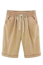Plain with Pockets Sashes Holiday Loose Shorts (9 Colors)