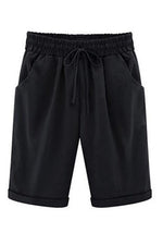 Plain with Pockets Sashes Holiday Loose Shorts (9 Colors)