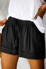 Solid Color with Pockets Summer Casual Shorts