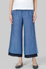 Women's Solid Color Layered Casual Plus Size Pants