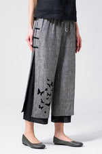 Women's Butterfly Print Summer Plus Size Pants