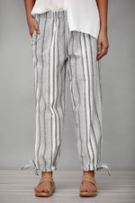Women's Stripe with Pockets Casual Loose Pants