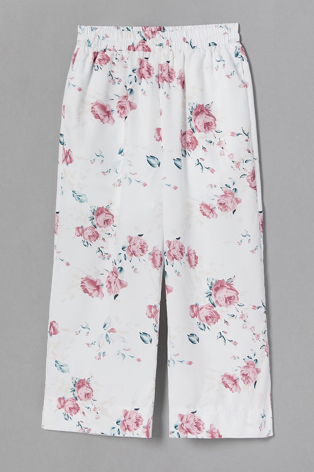 Floral Print with Pockets Casual Pants