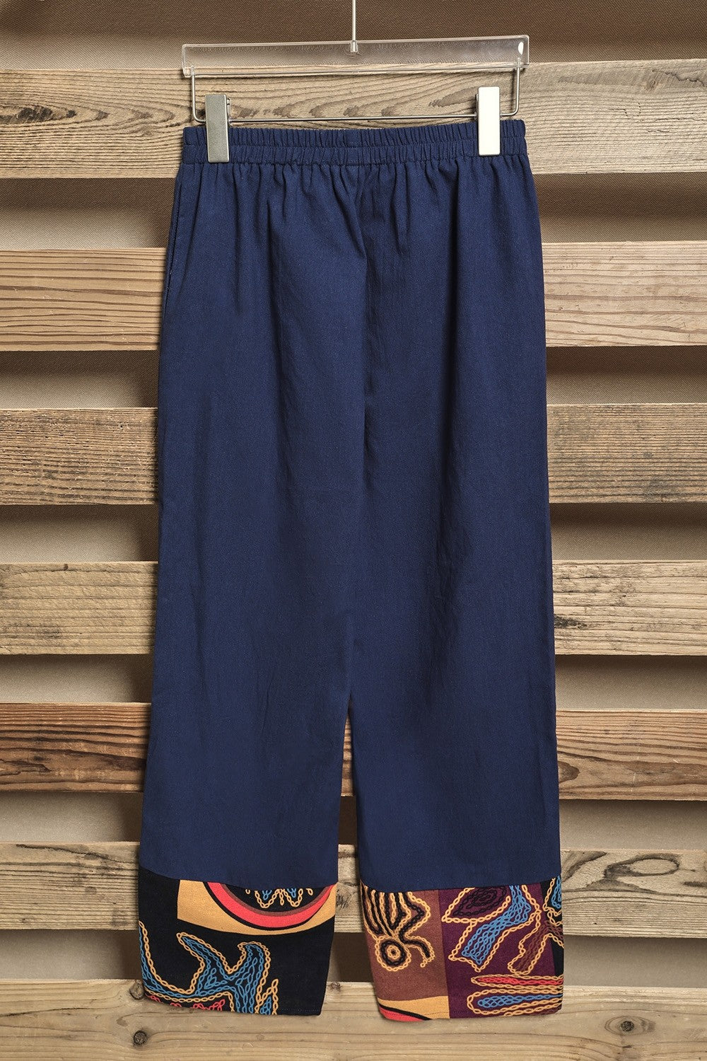 Abstract Patchwork with Pockets Loose Pants