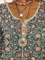 Ethnic Casual Crew Neck Sweatshirt