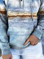 Abstract Graphic Print Casual Shift Hoodie Sweatshirt