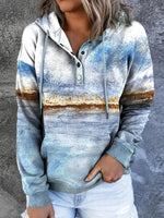 Abstract Graphic Print Casual Shift Hoodie Sweatshirt