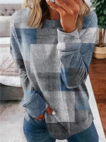 Abstract Graphic Daily Crew Neck Casual Loose Long Sleeve Sweatshirt