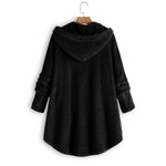 Solid Color Buttons Hooded Long Sleeves Warm Coat