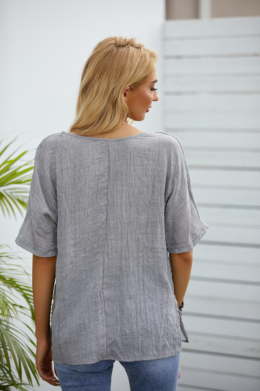 Dragonfly Print Round Neck Short Sleeves T-shirt