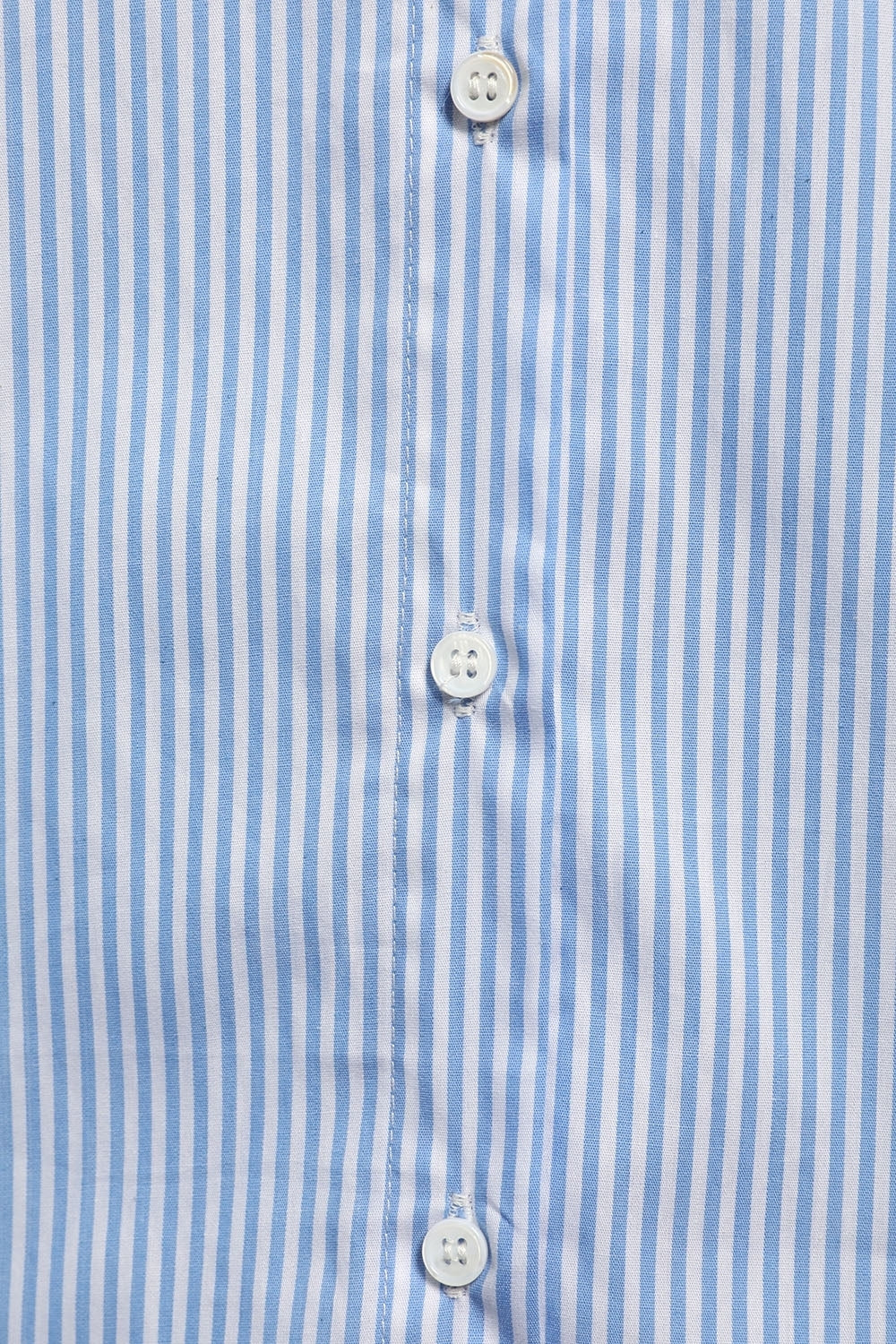 Pinstripe Collar Neck Long Sleeves Front Buttons Shirt