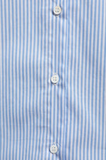 Pinstripe Collar Neck Long Sleeves Front Buttons Shirt