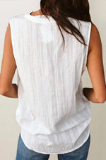 Butterfly Floral Print V-neck Sleeveless Vest Tops