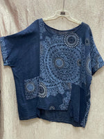 Geometric Print Summer Short Sleeves Two Piece Set