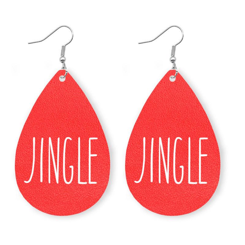 Christmas Elk Snowman Leather Earrings
