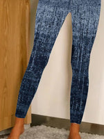 Gradient Geometric Pattern Micro-Elasticity Daily Leggings