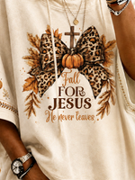 Fall Letter Pumpkin Print Half Sleeve Loose Hoodie