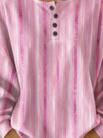 Casual Henley Collar Ombre Sweatshirt