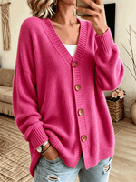 Women Plain Long Sleeve Comfy Casual Cardigan
