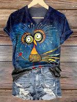 Casual Vintage InspiredCrew Neck Short?Sleeve Everyday T?Shirt