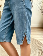 Vintage Plain Natural Printing Straight Pants Shorts