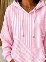 Casual Simple Striped Hoodie Long Sleeve Hoodie