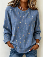 Casual Elegant Abstract Graphic Crew Neck Long Sleeve Sweatshirt