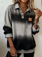 Casual Vintage Inspired Tie‑dye Long Sleeve Shirt