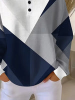 Casual Abstract Crew Neck Long Sleeve Sweatshirt