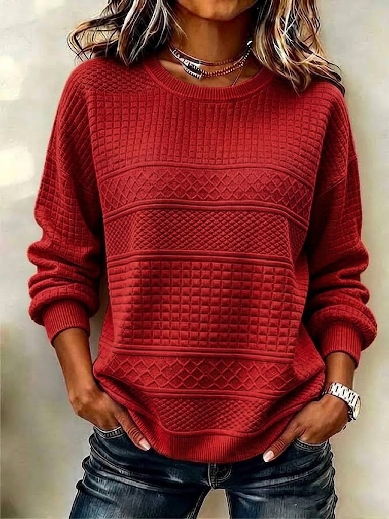 Casual Abstract Crew Neck Long Sleeve Sweatshirt