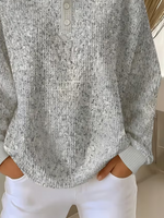 Casual Abstract Simple Crew Neck Long Sleeve Sweatshirt