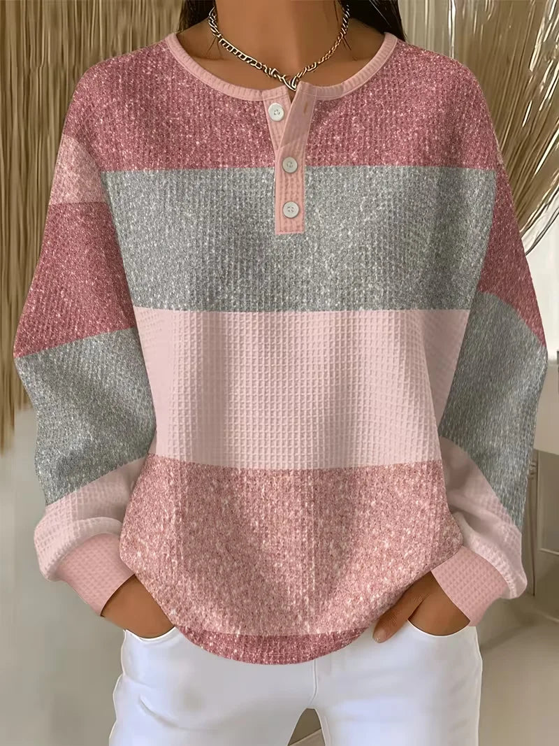 Casual Abstract Simple Crew Neck Long Sleeve Sweatshirt