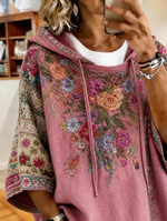 Casual Hoodie Floral Hoodie Printing