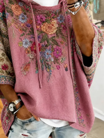 Casual Hoodie Floral Hoodie Printing