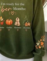 Casual Text Letters Crew Neck Long Sleeve Sweatshirt