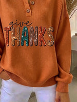Vintage Festival Henley Collar Long Sleeve Sweatshirt