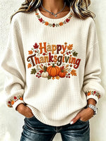 Casual Text Letters Crew Neck Long Sleeve Sweatshirt