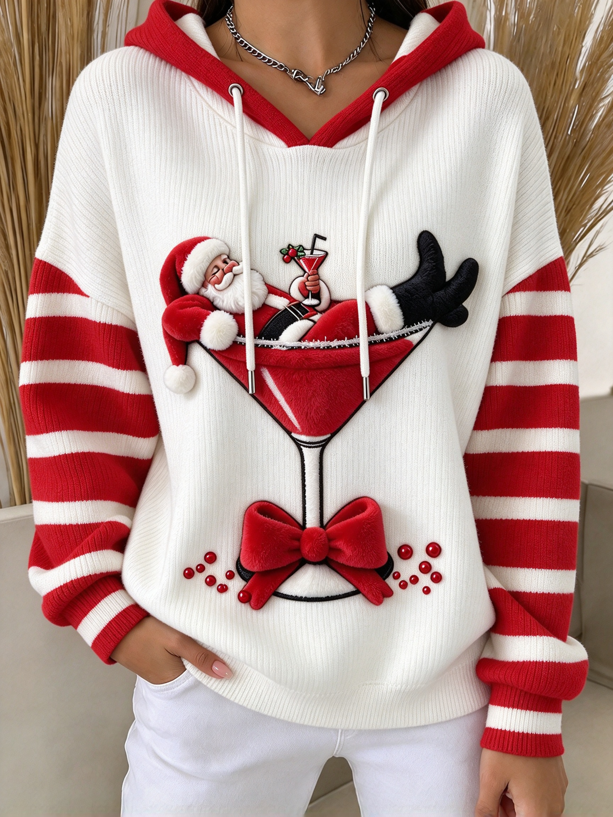 Casual Striped Hoodie Long Sleeve Hoodie