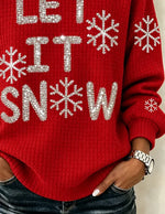 Casual Text Letters Henley Collar Long Sleeve Sweatshirt