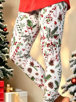 Casual Christmas Printing Daily Leggings