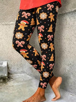 Women Christmas Casual All Season Printing Long Leggings