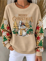 Casual Text Letters Crew Neck Long Sleeve Sweatshirt