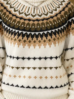 Women Ethnic Long Sleeve Comfy Vintage Sweater