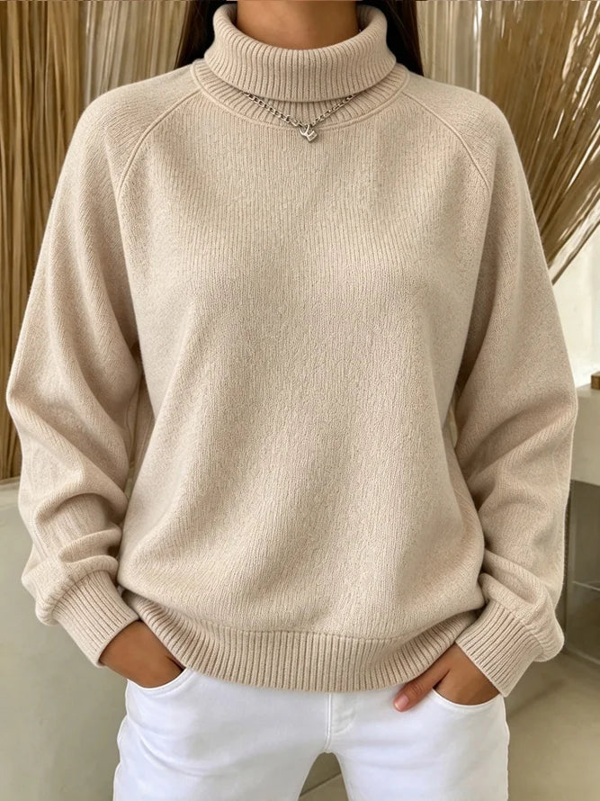 Women Plain Long Sleeve Comfy Simple Sweater