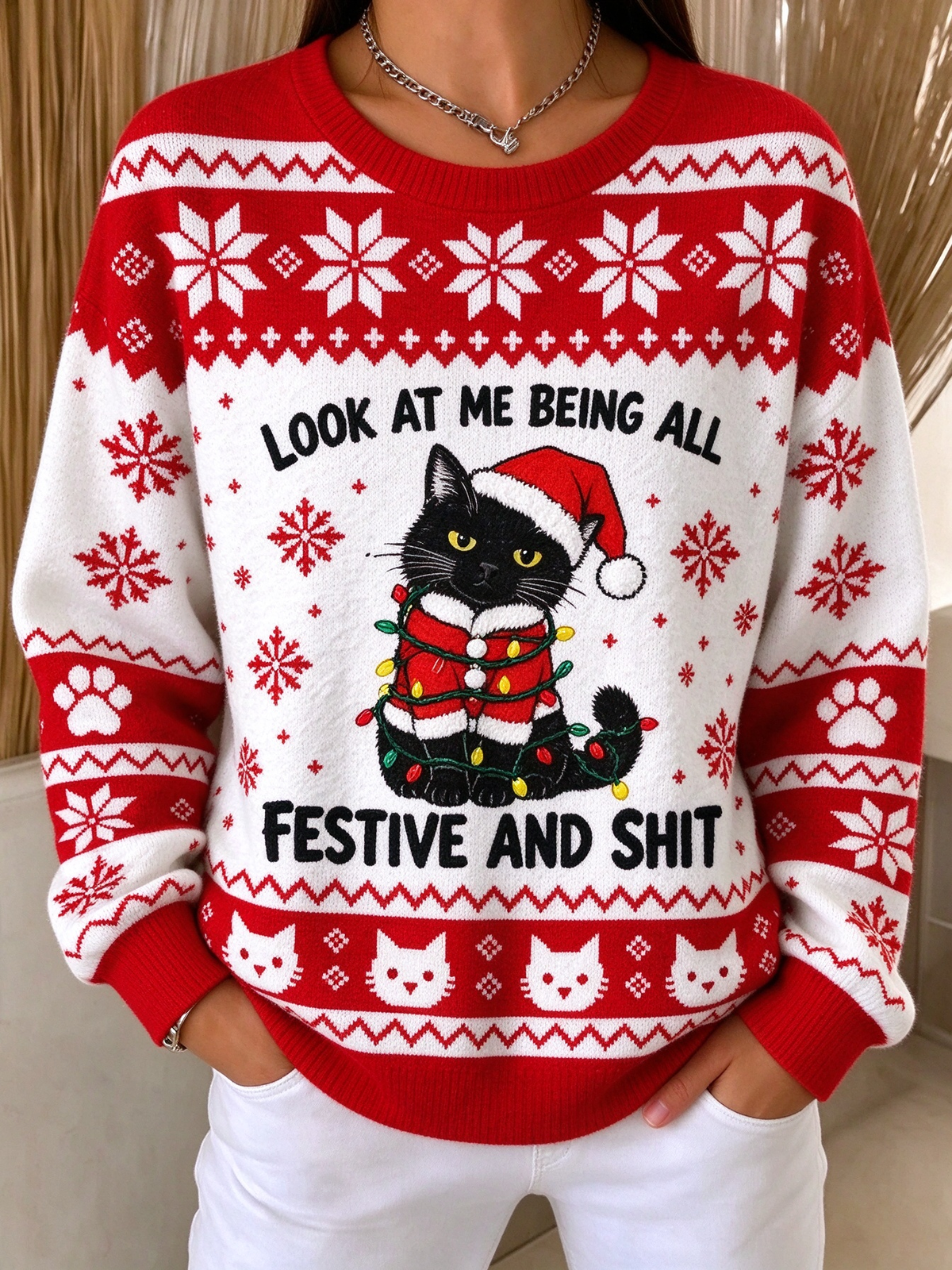 Casual Text Letters Crew Neck Long Sleeve Sweatshirt