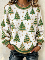 Casual Cozy Henley Collar Holiday Sweatshirt