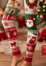 Women Santa Claus Vintage All Season Long Leggings